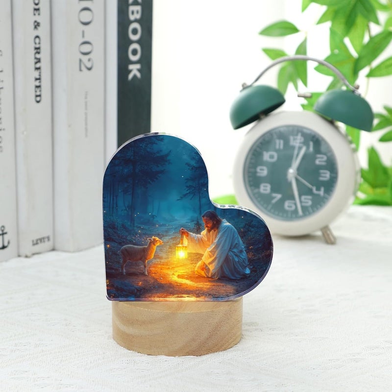 Ploceiny "Christian Appreciation Gifts For Women Plaque - Inspirational Jesus and Lamb Decor, Spiritual Gift for Women, Ideal for Birthdays, Baptism, or Home Decorations, Perfect for Mom, Sister, Friend, or Coworker, Religious Keepsake for Females" (4"x4")D-239 - Image 3